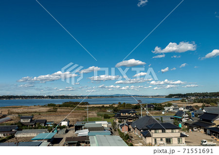 涸沼駅側の高台から望む涸沼 涸沼駅側の高台から望む涸沼 71551691