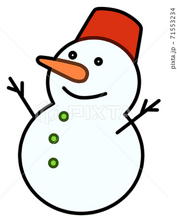 冬 雪だるまのイラスト素材
