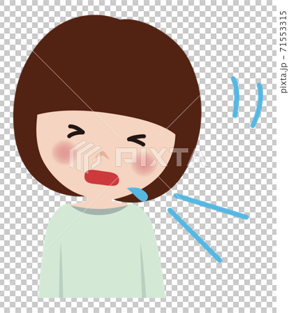 人面部表情女孩兒童擠壓冷 人面部表情女孩兒童擠壓冷 71553315