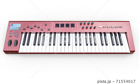 midi keyboard red