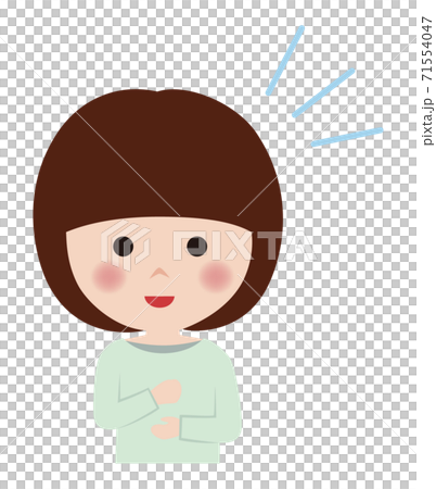 人物 表情 女の子 子供 笑顔のひらめく女の子 人物 表情 女の子 子供 笑顔のひらめく女の子 71554047