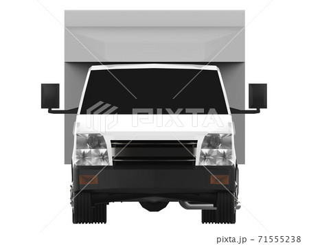 Small White Truck Car Delivery Service のイラスト素材