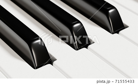 Piano keyboard close up view 3D illustration Piano keyboard close up view 3D illustration 71555433