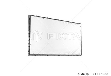 Blank white rectangle stretching banner with black grip frame mockup 71557088