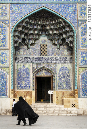 the shah mosque famous landmark in isfahan city iran 71557686