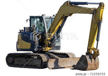 パワーショベル切り抜き　クリッピングパス付き 71559725