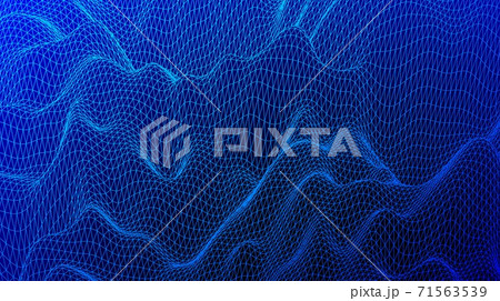Digital landscape with mountains or clouds made of triangular line grid Digital landscape with mountains or clouds made of triangular line grid 71563539