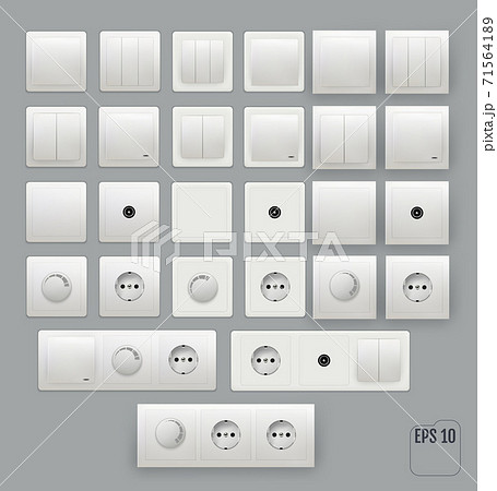 Wall Switch Power Electrical Socket のイラスト素材