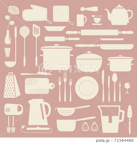 Kitchen silhouette set. 71564460