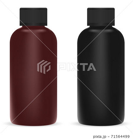 Black and brown cosmetic bottle. Shampoo container Black and brown cosmetic bottle. Shampoo container 71564499