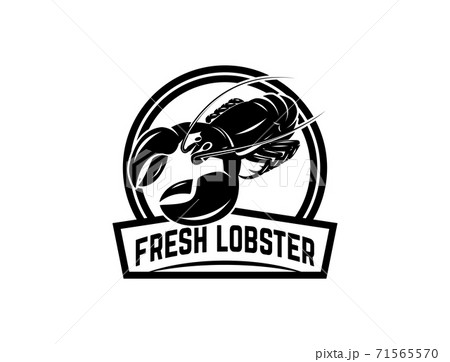 Fresh seafood. Emblem template with lobster. Design element for logo, label, emblem, sign, poster. 71565570
