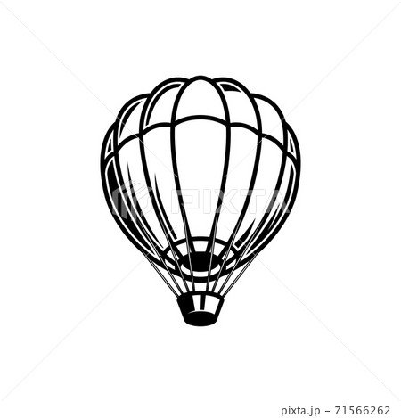 Air balloon illustration on white background. Design element for logo, label, emblem, sign, poster. 71566262