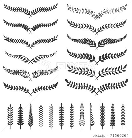 Set of wreath illustration. Design element for poster, sign, emblem, badge, t shirt. 71566264