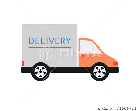 Delivery truck for shipping or transportation flat vector illustration isolated. 71566721