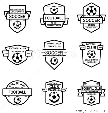 Set of soccer, football emblems. Design element for logo, label, sign, poster, t shirt. 71566951