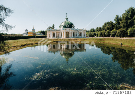 Kuskovo manor in Moscow, Russia. Kuskovo manor is a unique monument of the XVIII century, a Summer residence in Moscow Kuskovo manor in Moscow, Russia. Kuskovo manor is a unique monument of the XVIII century, a Summer residence in Moscow 71567182
