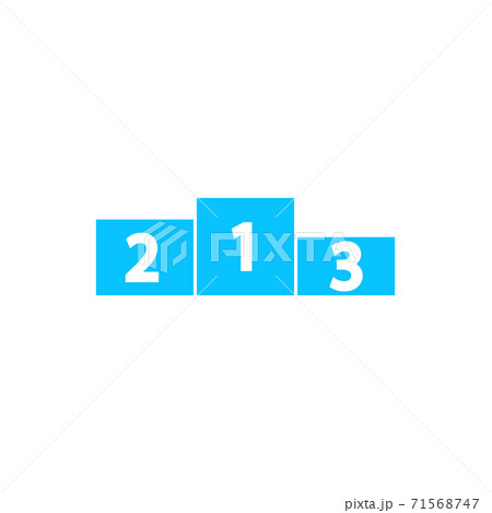 Podium icon flat 71568747