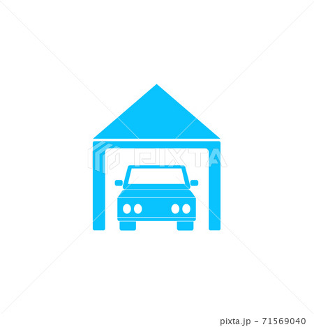 Car garage icon flat 71569040