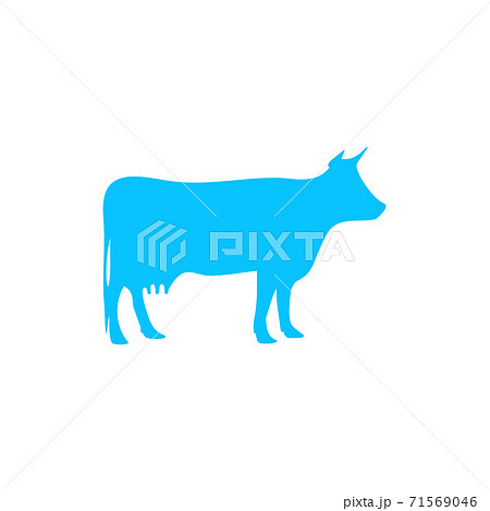 Cow icon flat 71569046