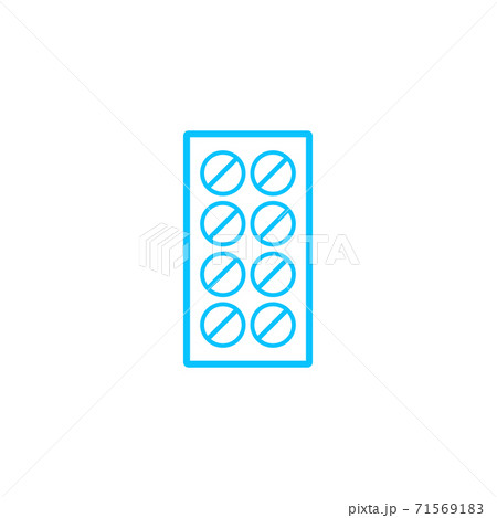 Pills icon flat. 71569183