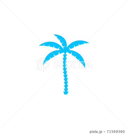 Coconut palm tree icon flat. Coconut palm tree icon flat. 71569360