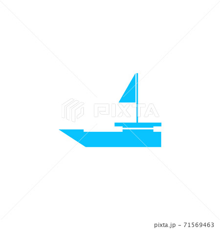 Yacht boats icon flat. Yacht boats icon flat. 71569463