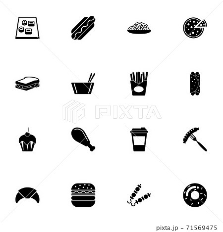 Fast Food icon - Expand to any size - Change to any colour. Perfect Flat Vector Contains such Icons as bread, fish, fruit, hot dog, beef, burger, chicken, barbecue, croissant, eating, pizza, sushi. Fast Food icon - Expand to any size - Change to any colour. Perfect Flat Vector Contains such Icons as bread, fish, fruit, hot dog, beef, burger, chicken, barbecue, croissant, eating, pizza, sushi. 71569475