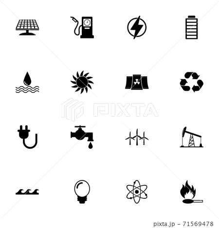 Energy icon - Expand to any size - Change to any colour. Perfect Flat Vector Contains such Icons as power, water, gas, electricity, lightning, pump, plug, leaf, drop, battery, oil, fuel, flame, pipe. Energy icon - Expand to any size - Change to any colour. Perfect Flat Vector Contains such Icons as power, water, gas, electricity, lightning, pump, plug, leaf, drop, battery, oil, fuel, flame, pipe. 71569478