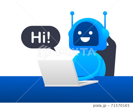 Robot icon. Bot sign design. Chatbot symbol concept. Voice support service bot. Online support bot. Vector illustration. Robot icon. Bot sign design. Chatbot symbol concept. Voice support service bot. Online support bot. Vector illustration. 71570165