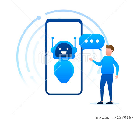 Robot icon. Bot sign design. Chatbot symbol concept. Voice support service bot. Online support bot. Vector illustration. Robot icon. Bot sign design. Chatbot symbol concept. Voice support service bot. Online support bot. Vector illustration. 71570167