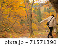 紅葉の中を散歩 71571390
