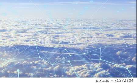 クラウド 5G IoTによる大都市のデジタル化 背景画像のイメージ クラウド 5G IoTによる大都市のデジタル化 背景画像のイメージ 71572204
