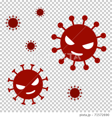ウイルス 赤 のイラスト素材