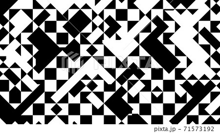 白黒、正方形のプロシージャル 71573192