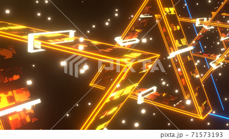 輝く三角形のアブストラクト [別Verあり] 71573193