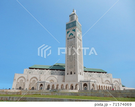 世界第3位の大きさを誇るハッサン2世モスクの写真素材