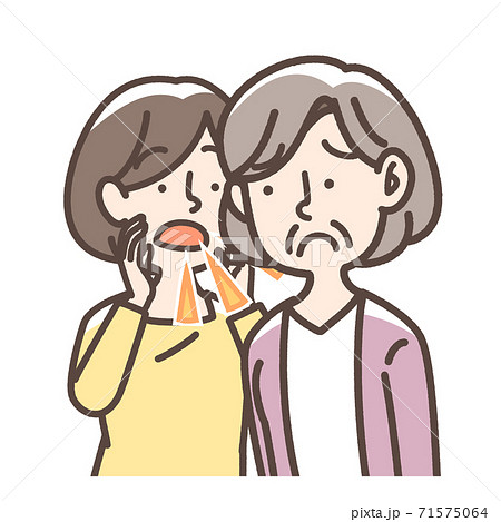 聞き取りにくいおばあさん　大声 71575064