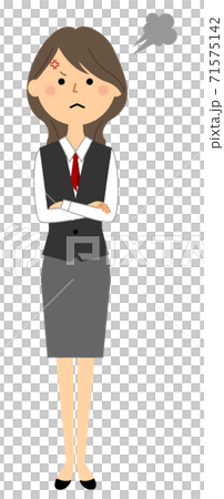 Woman in angry uniform 71575142