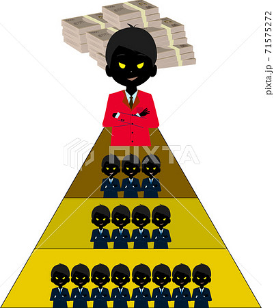鼠講の図と悪人のピラミッドのイラスト素材
