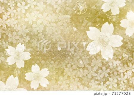 桜 和柄 年賀状 背景 桜 和柄 年賀状 背景 71577028