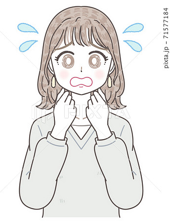 若い かわいい 女性 ガーリーのイラスト素材