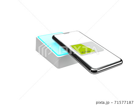 スマートフォンで電子決済するイメージ 71577187