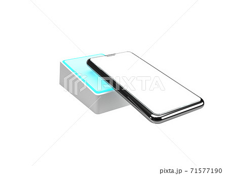 スマートフォンで電子決済するイメージ 71577190