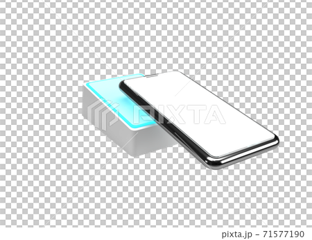スマートフォンで電子決済するイメージ 71577190