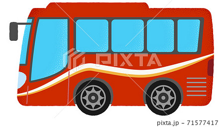 赤いバスのベクターイラストのイラスト素材