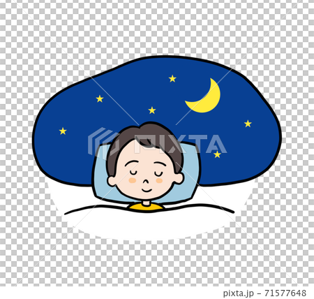 就寝する男性のイラストのイラスト素材 就寝する男性のイラストのイラスト素材