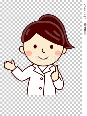 Female healthcare professional explaining the points Female healthcare professional explaining the points 71577692