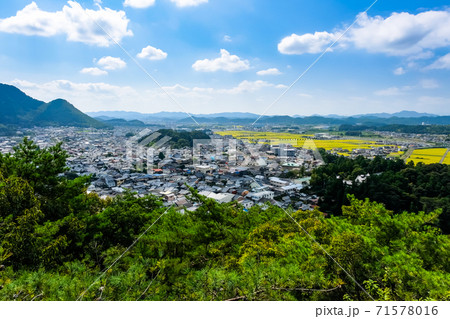 岐阜県 美濃市 小倉公園展望台からの眺めの写真素材