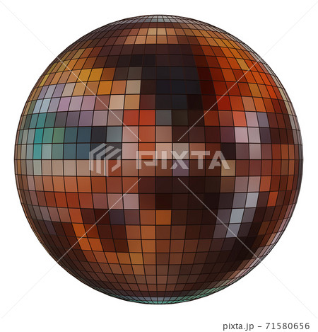 Mirror disco ball on a white background 71580656