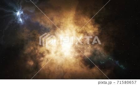 Beautiful abstract galaxy with glow. Generated stellar nebula Beautiful abstract galaxy with glow. Generated stellar nebula 71580657